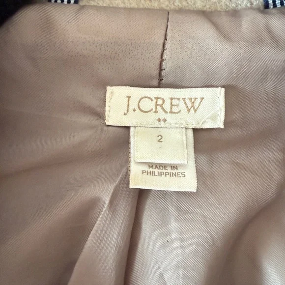 J. Crew Classic Beige Pea Coat - Picture 2 of 4